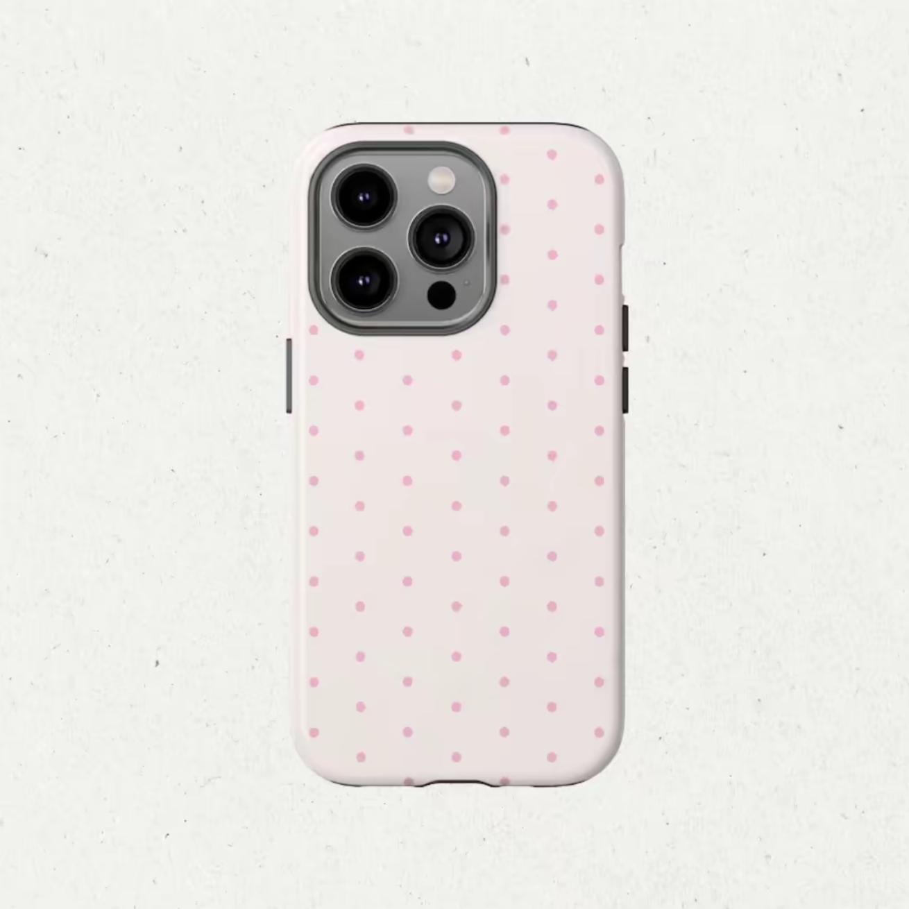 Pink Polka Dot Case lifestyle