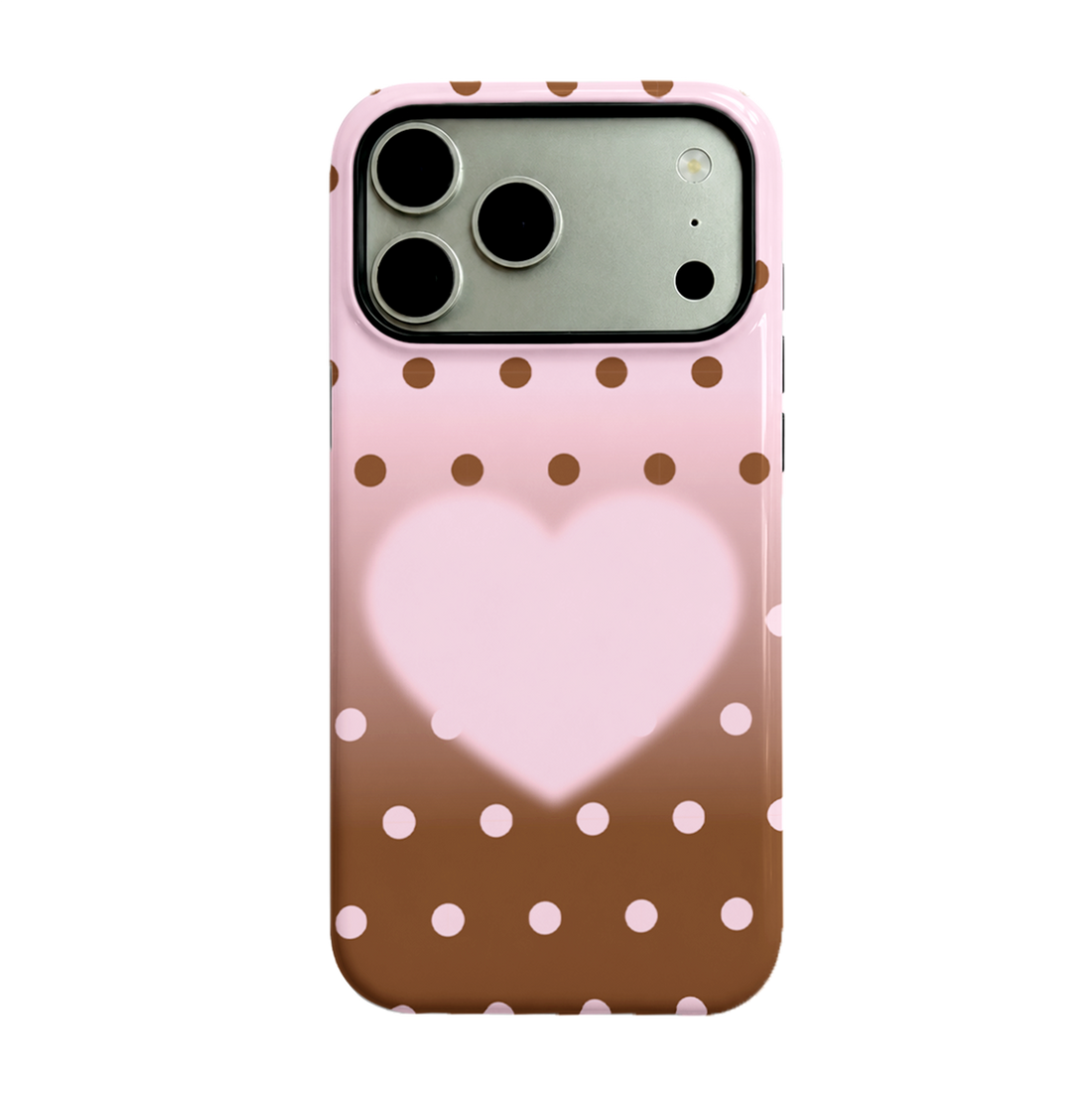 Latte Heart Polka Dots Case