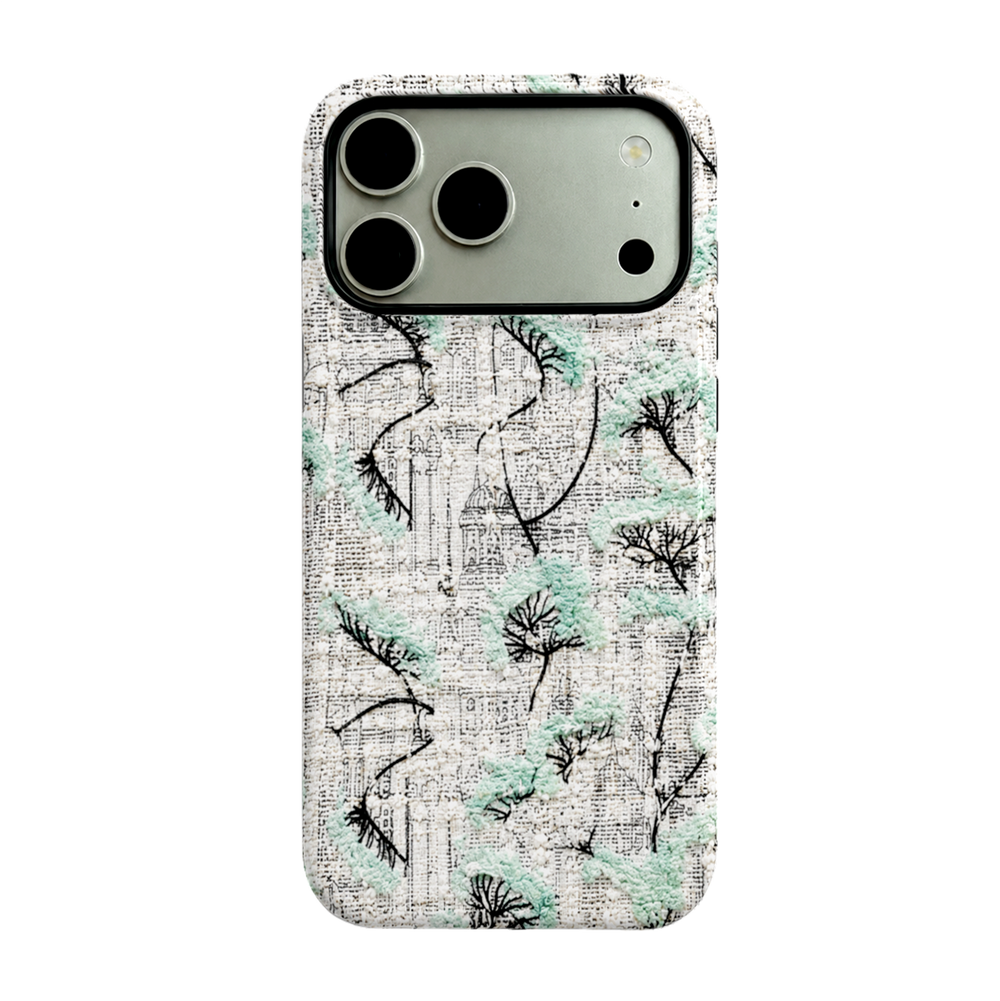 Mint Botanical Sketch Case