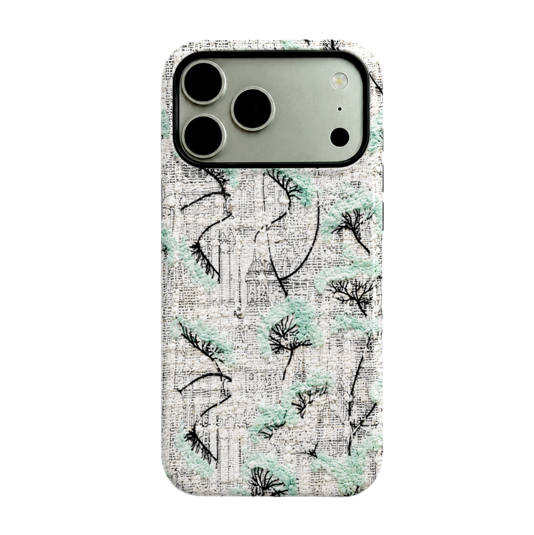 Mint Botanical Sketch Case