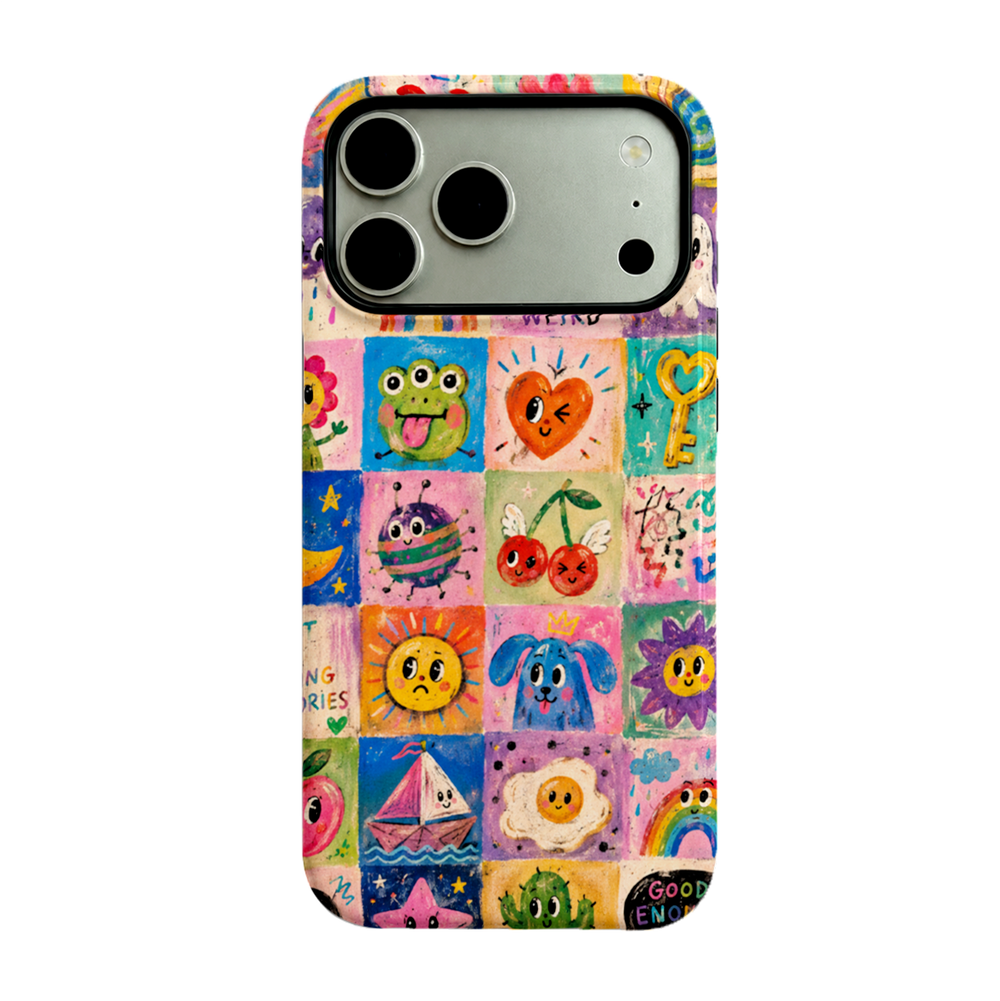 Happy Sticker Collage Case