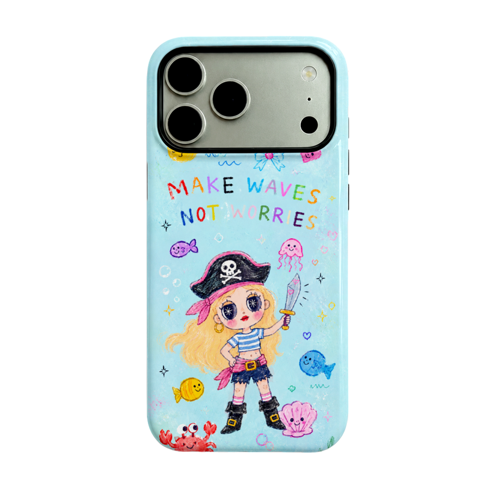 Make Waves Not Worries Case
