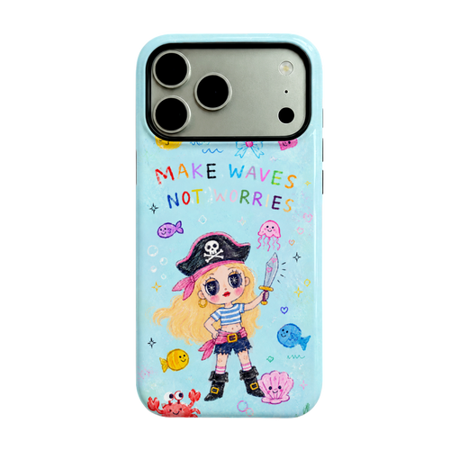 Make Waves Not Worries Case